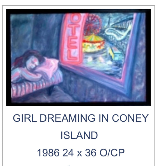 GIRL DREAMING IN CONEY ISLAND