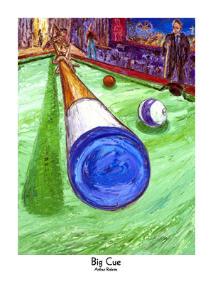 Big Cue billiard poster